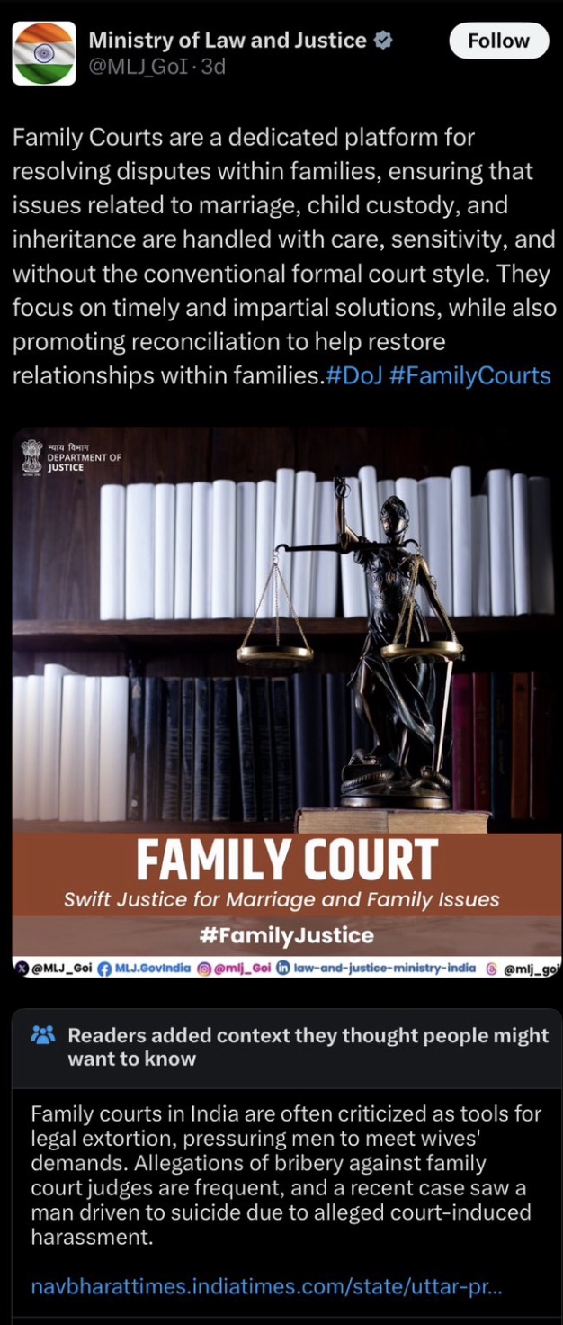 screenshot - Ministry of Law and Justice GoI 3d Family Courts are a dedicated platform for resolving disputes within families, ensuring that issues related to marriage, child custody, and inheritance are handled with care, sensitivity, and without the con